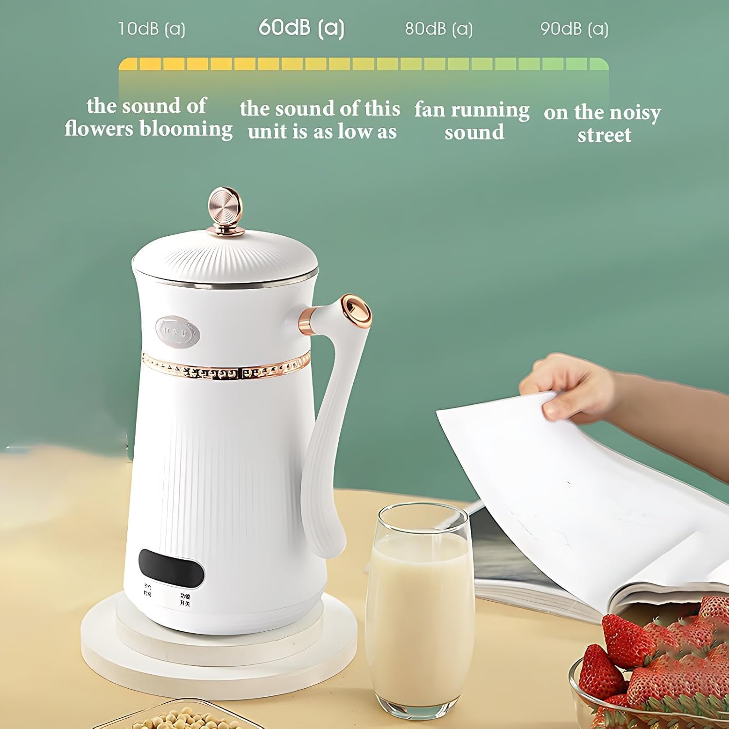 Sojamilchbauer, 1000 ml automatische Nussmilch-Hersteller mit LED-Display, 12-Stunden-Timer und intelligente Wärmekonservierung für Soja, Mandel und Hafermilch