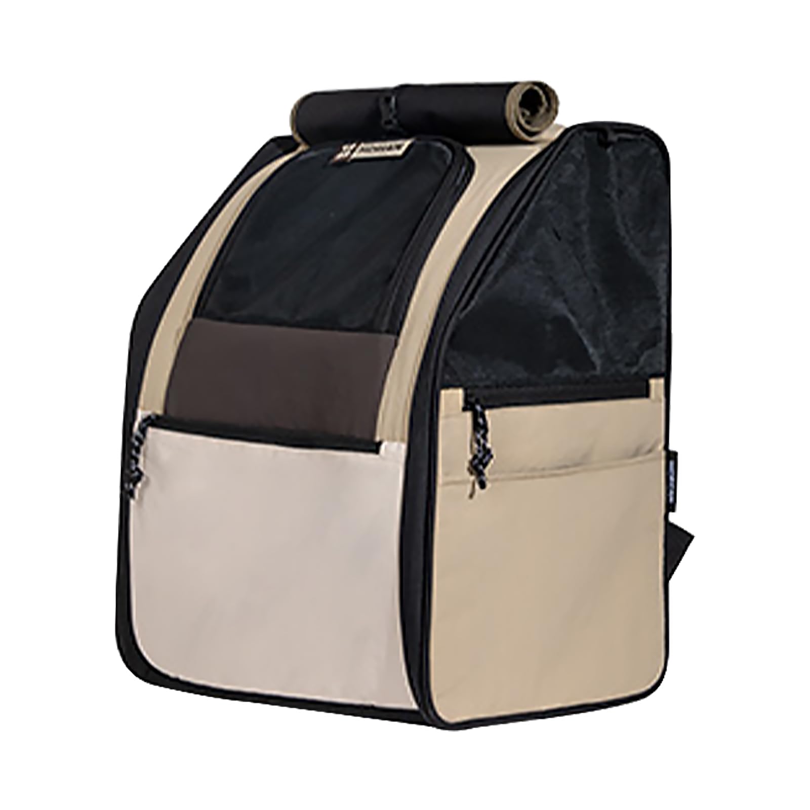 Galatée Mochila para Mascotas Fabricada En Tela Oxford y Nailon, Espaciosa y Transpirable, Impermeable y Resistente a Los Arañazos, con Forma 3D para Evitar Que Se Deforme, Plegable (Marrón)