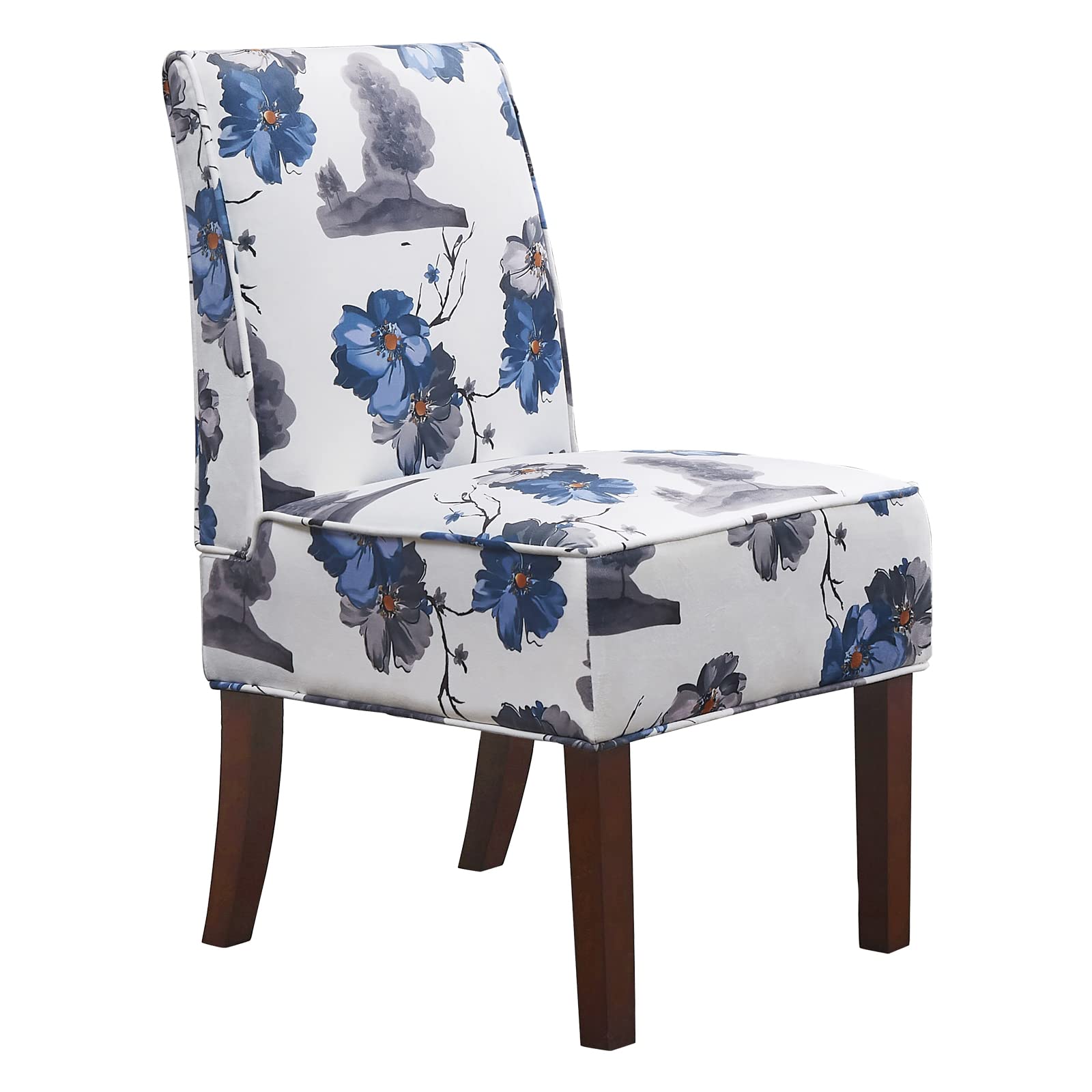 Sponsored Ad - Traditional Fabric Accent Chair, DRM'SCUUM Modern Accent Chair for Living Room Soft White Velvet with Ink Paint Pattern,Comfor Seat,Sturdy Frame and Rubber Wood Legs