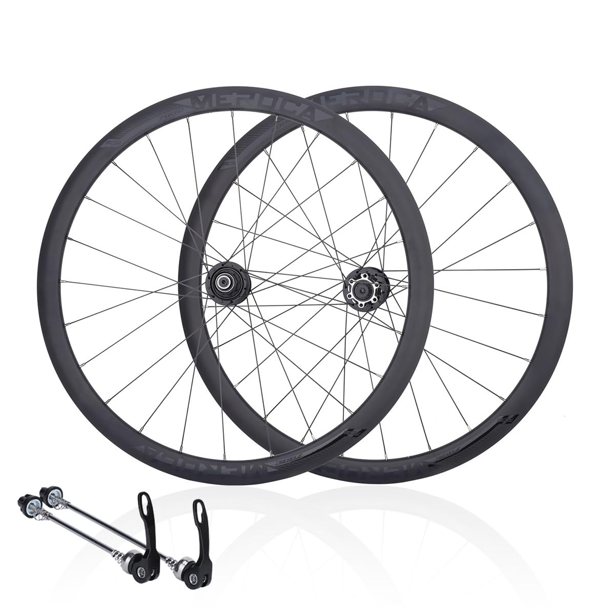 700C Rennrad Fahrrad-Laufradsatz Schnellspanner Aluminiumlegierung Fahrradräder Doppelwandig Fahrrad Laufrad 7-11 Gänge Laufrad Set Nabe 38 Mm Felgen 24H Speichen