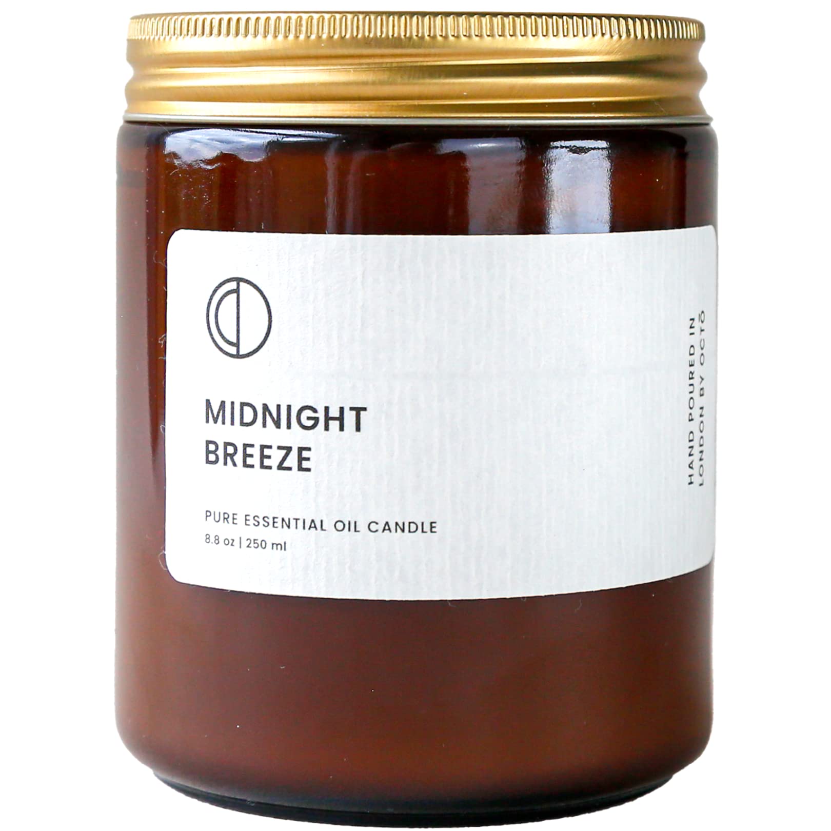 Octō Pink Midnight Breeze Rose Geranium + Patchouli + Vetiver | Scented Candle. Made With Essential Oils And Soy Wax. 250Ml