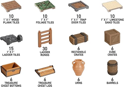 Miniatura 2 de Monster Adventure Terrain - Juego de 121 piezas de accesorios especiales pintados y azulejos de expansión, modular y apilable 3-D mesa World Builder