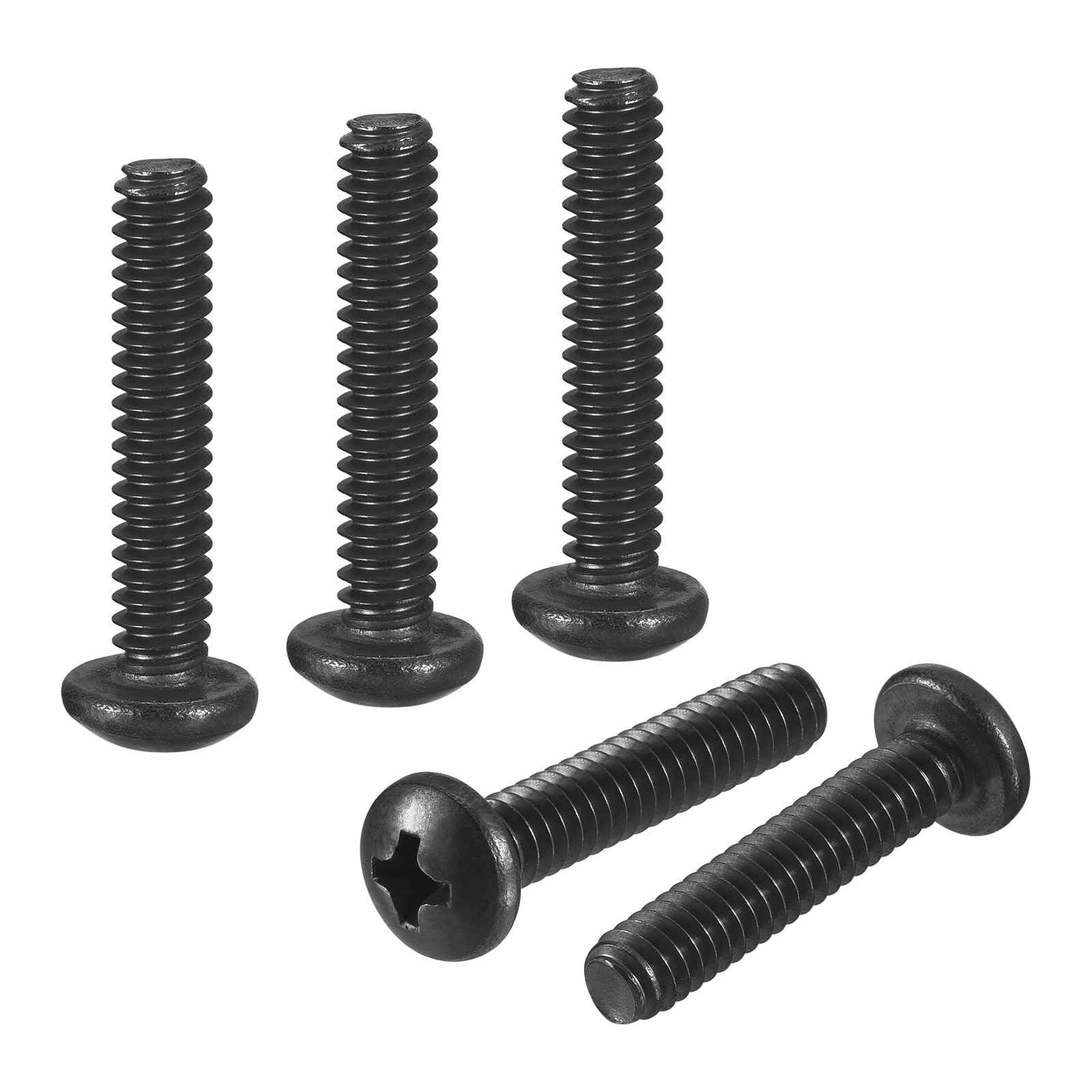 DTGN #10-24x1" Pan Head Machine Screws - 25pcs - Good for Machinery - 304 Stainless Steel Phillips Machine Screws Bolts - Black โ image 1