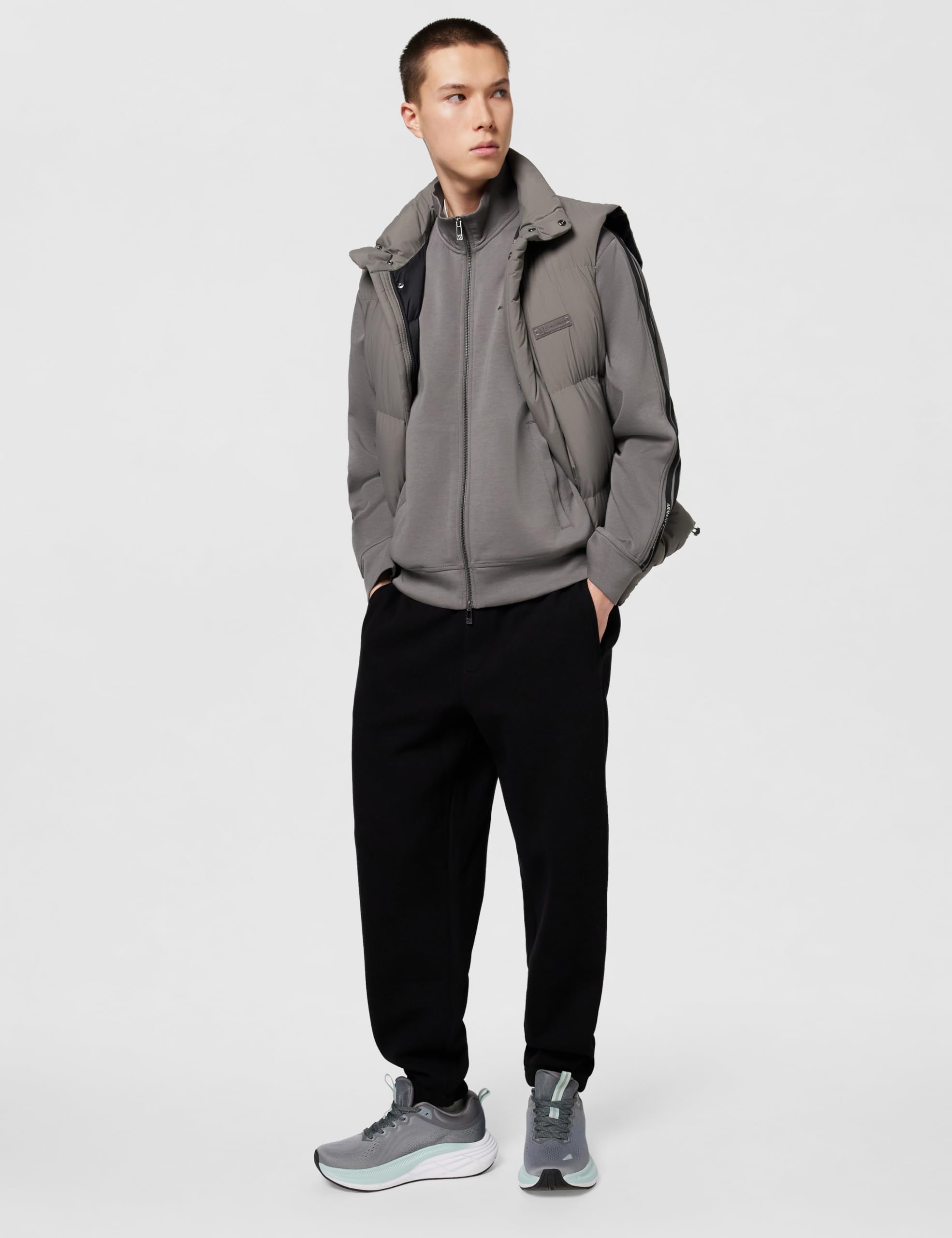 Armani Exchange Long Sleeve Side Logo Lettering Zip Closure Maglia di Tuta Uomo (Pacco da 1)