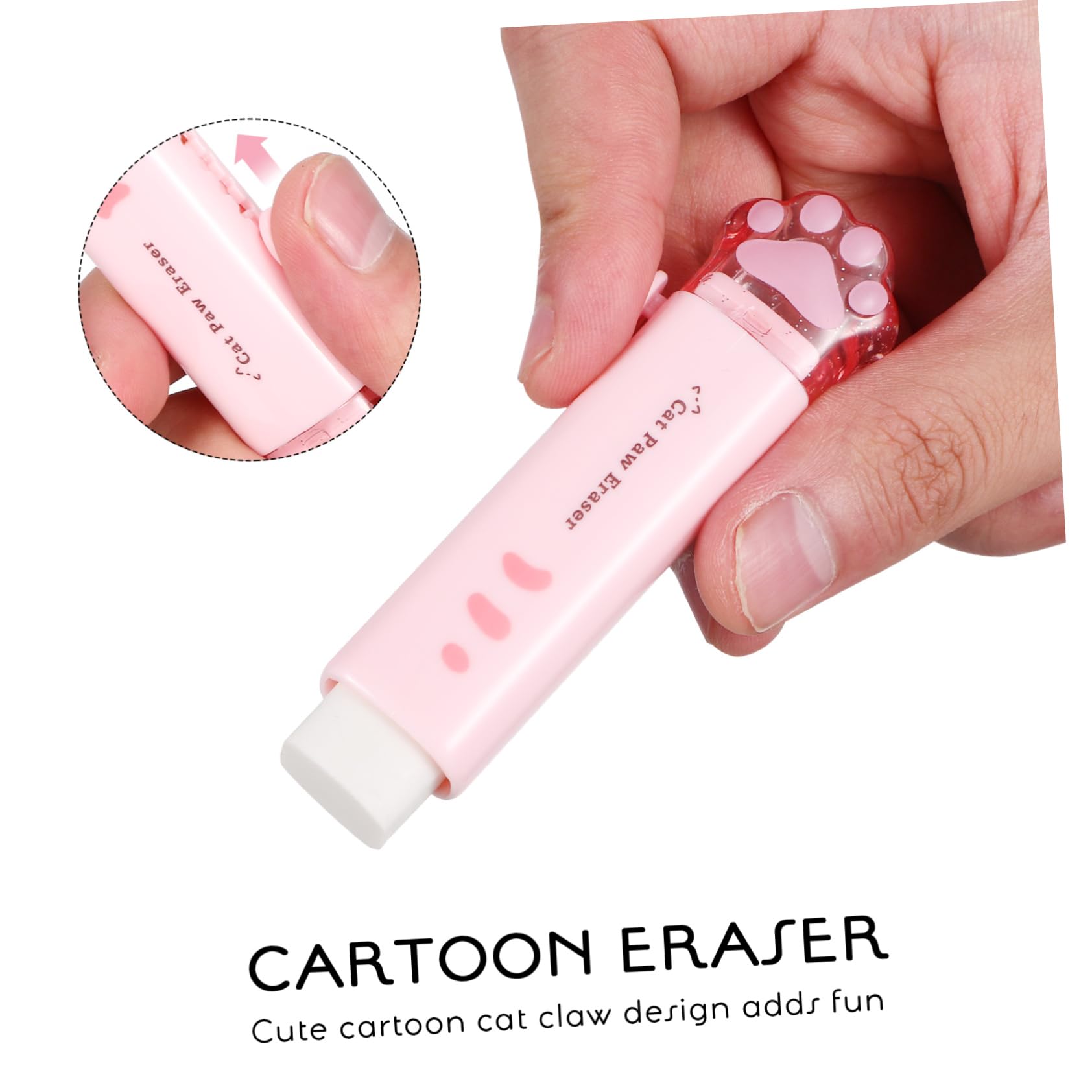 STOBOK 4 Sätze Radiergummi Erasers for Radiergummi Kawaii Bürozubehör Schulzeug Zappeln Ästhetische Radiergummis Einziehbare Radiergummis Für Das Büro 4 Stück * 4
