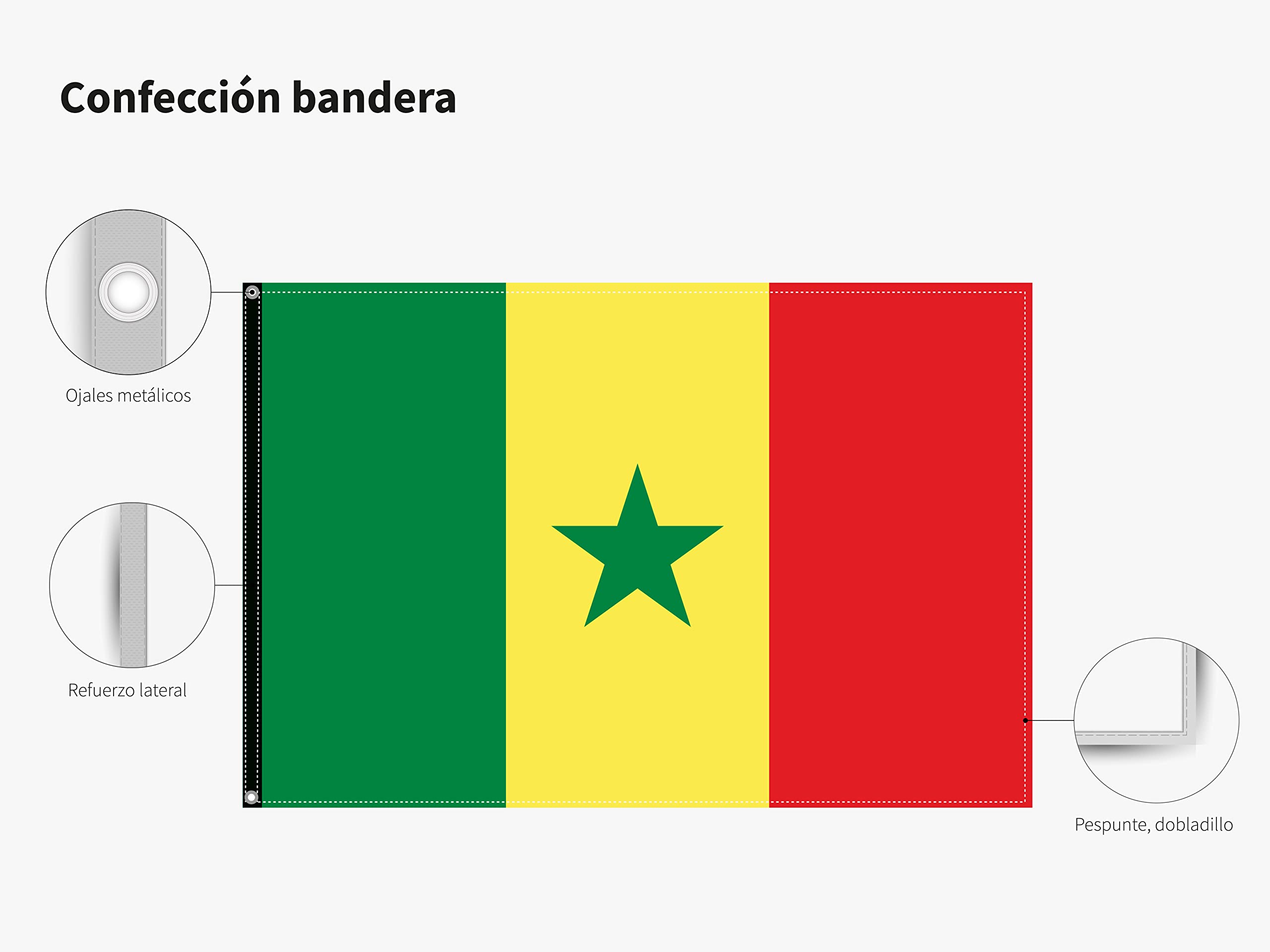 OEDIM Flag of Senegal, Multicoloured, 150X85CM - Image 2