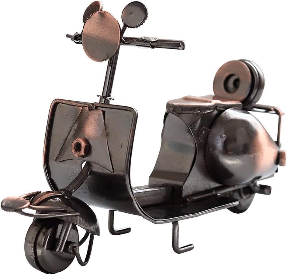 SQLCF Desktop Accessories Vintage Iron Motorcycle Model Metal Retro Handicraft Collectible Iron Art Sculpture for Home Desk Workplace Decoration Tabletop Decoration