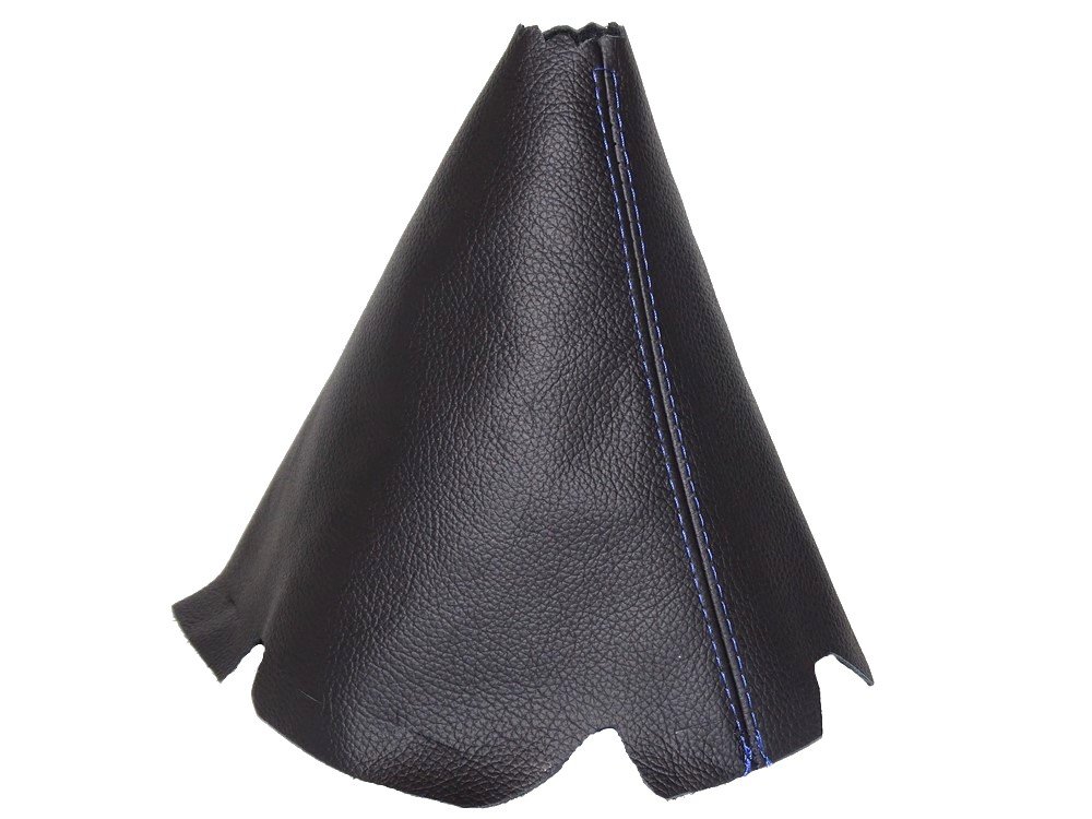 The Tuning-Shop for Mazda 6 2002-07 Manual Shift Boot Black Genuine Leather Blue Stitching