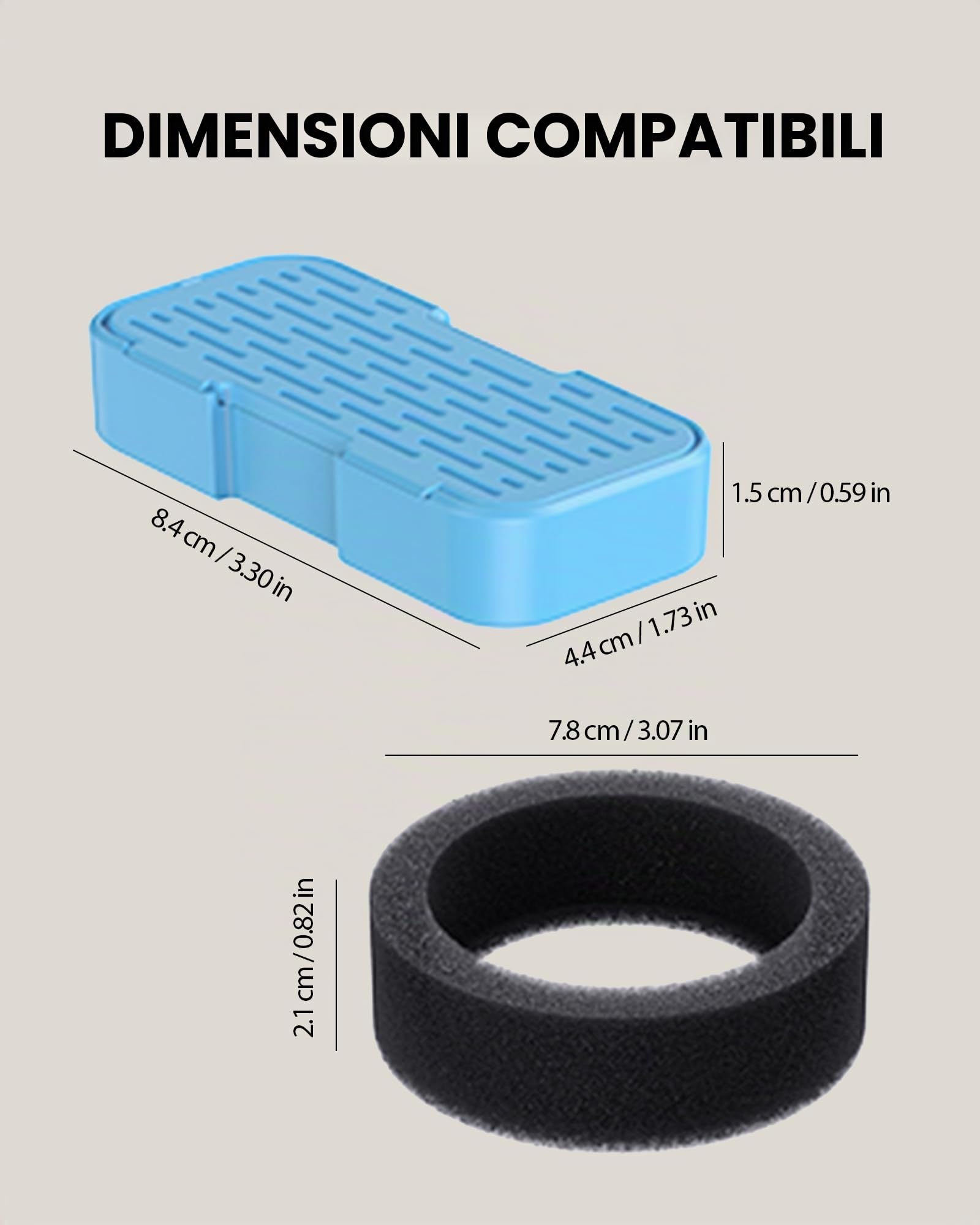 Filtro Fontanella per Gatti, 6 Filtri a Carbone + 6 Filtri a Spugna, Triplo Filtraggio, Mantiene l'acqua Fresca e Pulita, per Fontana per Gatti (B0CGDWYJN7 B0C6XPFT7Q)