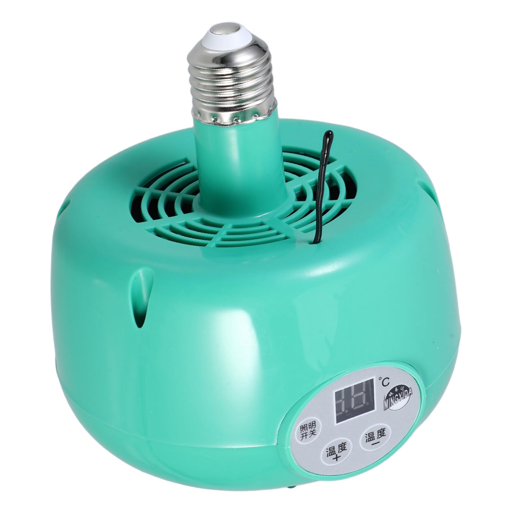 Lampada Riscaldante per Rettili e Uccelli, Emettitore di Calore | 1 Pezzo, Plastica e Metallo, Verde, senza Emissione Luminosa, per Terrario