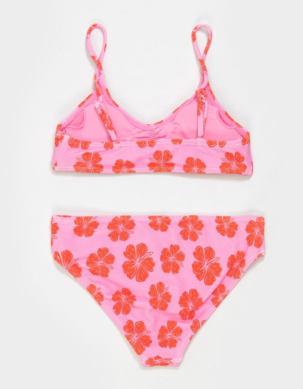Full Tilt Texture Hibiscus Girls Bralette Bikini Set