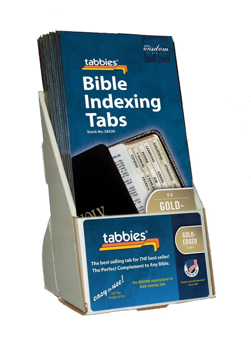 Tabbies 58350 Old & New Testament, 80 Solid Gold Tabs Including 64 Books & 16 Reference Tabs