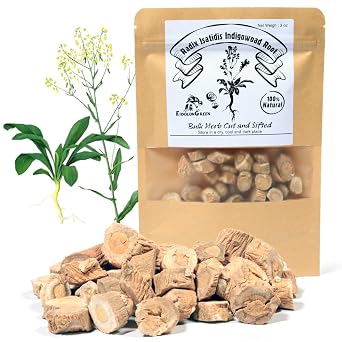 EidolonGreen Organic Isatis Root Ban Lan Gen/ - 3oz 88g Dried Herbal Tea for Wellness & Soothing Support - Natural Chinese Medicine Ingredient