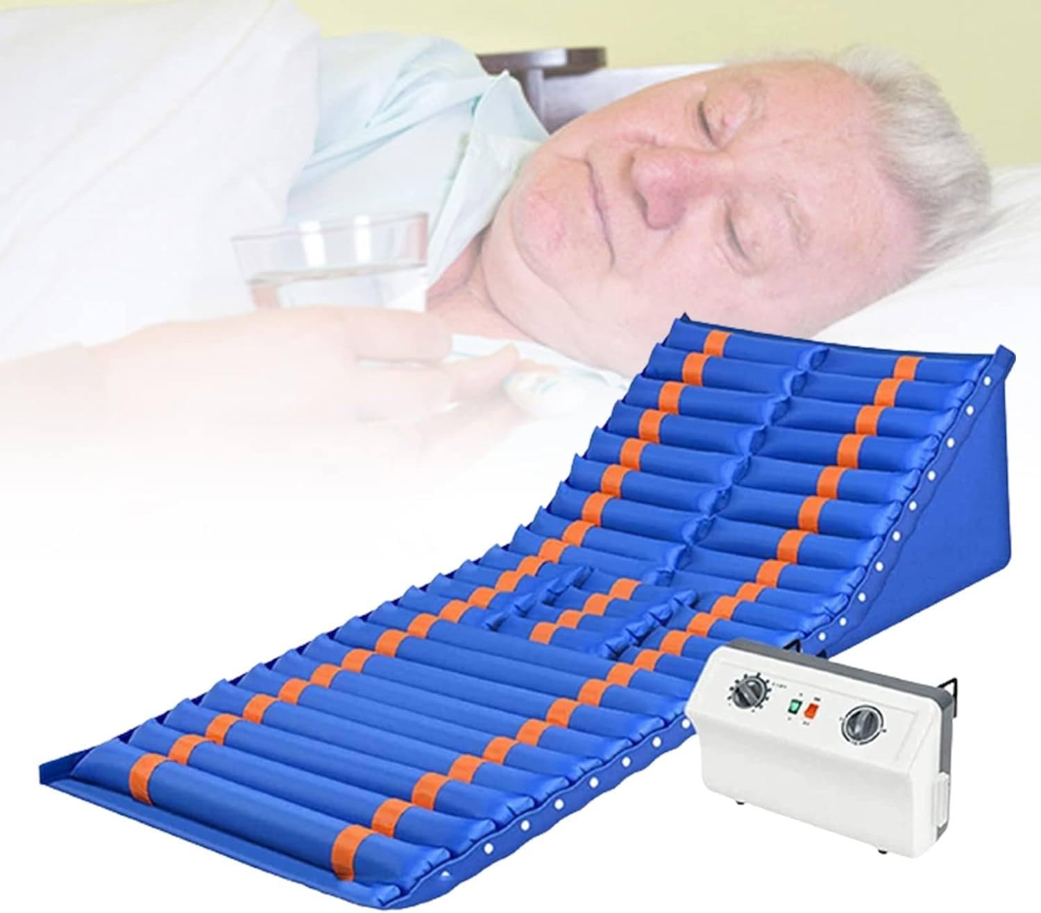 Materasso ad aria gonfiabile a pressione alternata per uso medico,Design antidecubito con funzione di sollevamento e ribaltamento per la prevenzione e il trattamento delle ulcere da pressione
