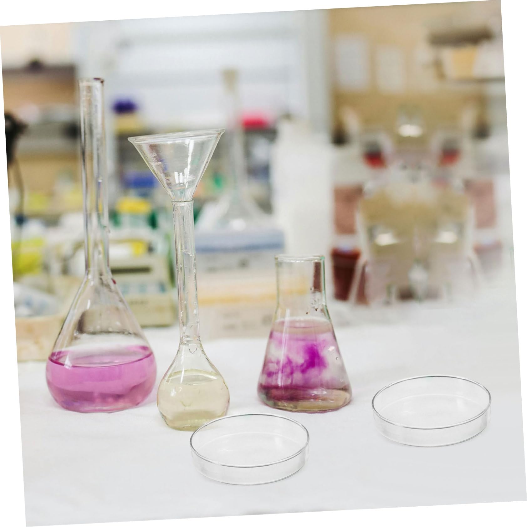 5 Stück Teiliges Petri-schalen Dickem Borosilikatglas Wiederverwendbar Transparent Hitzebeständig für Zellkultur Pilzzucht Mikrobiologie und Gewebestudien im Labor