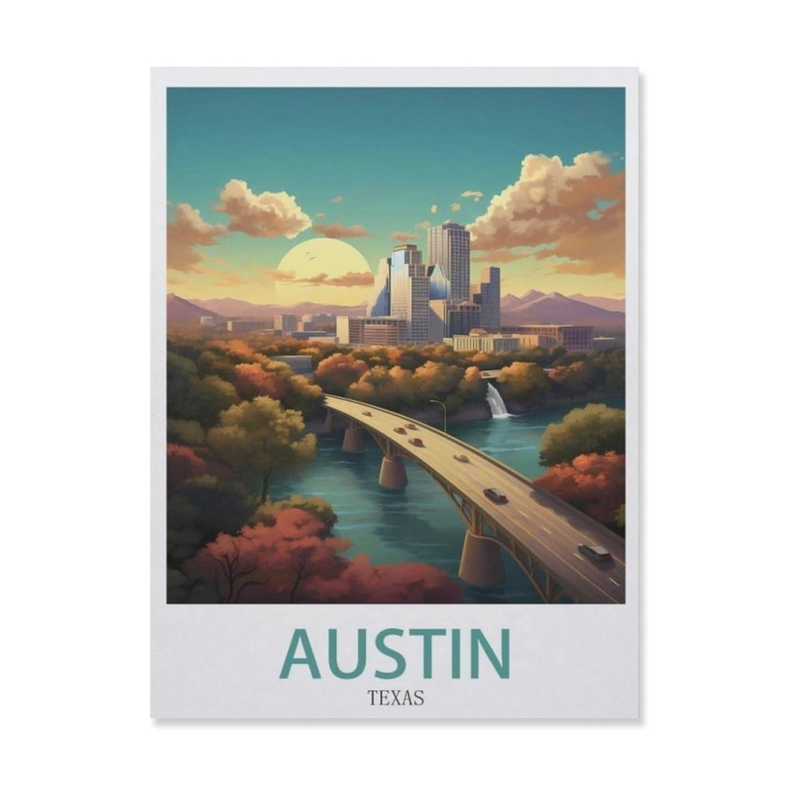 Tin Sign，Austin Texas(30x40cm）