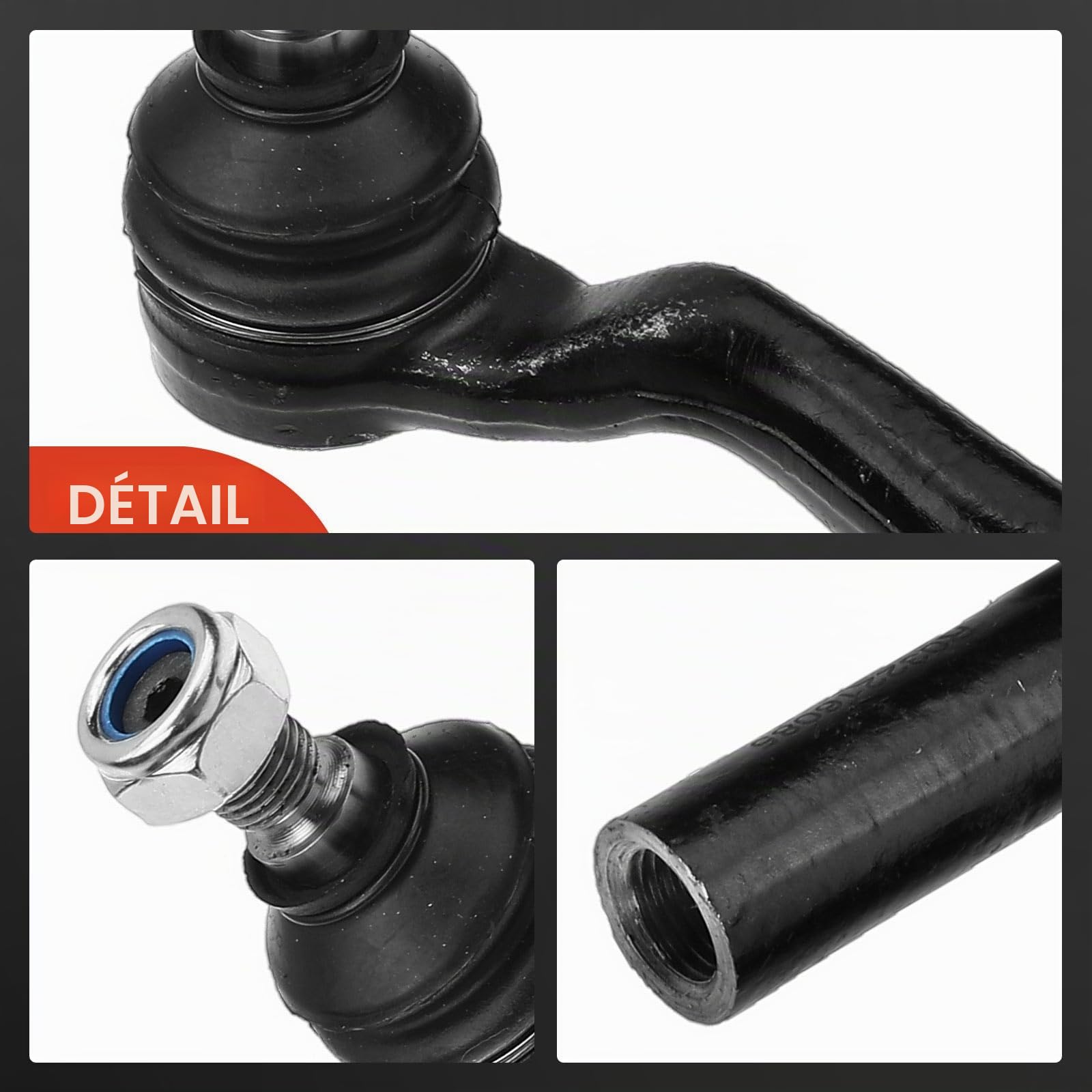 Frankberg 2x Barre d'accouplement Rotule Direction Avant gauche Droite Compatible avec CLS C219 2004-2010 Classe E W211 S211 2002-2009 Remplacer# 2113300103