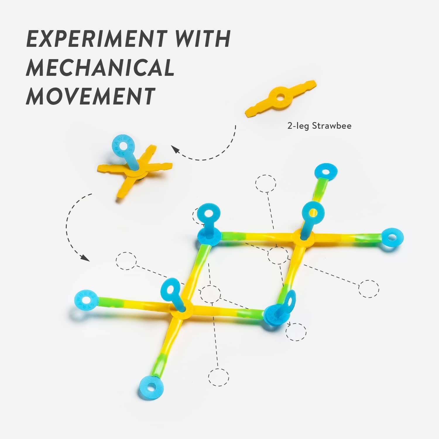 Strawbees Imagination Kit - Educational Connecting Toys for Makers & Families, Building Toy Toolbox with Straws and Connectors for Creative STEM Exploration in Schools & Home Learning