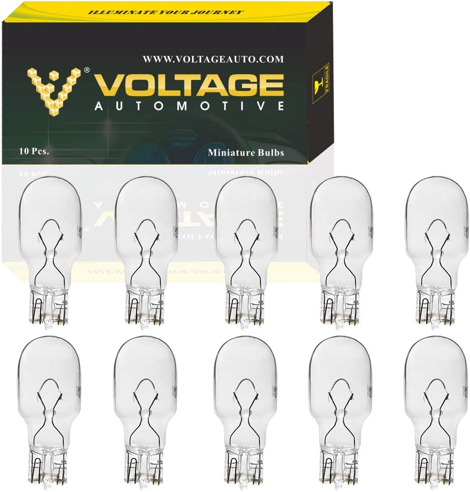 Voltage Automotive (10 Pack) 921 Bulb For License Plate Light Side Marker Automotive Interior Light Dashboard Dome Light Standard Replacement