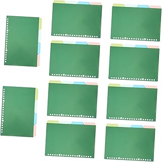 VILLCASE 10 Peças Separador De Índice Página Abas De Arquivo Bandeiras Abas Inseríveis Abas De Notas Graváveis Pastas De Arquivo Abas Coloridas Fichário Divisórias Tabela De Conteúdo