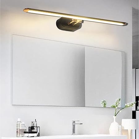 SINOMAN Black & Rosegold Modern LED Picture Lights for Wall Photo/Dressing/Vanity/Bathroom/Mirror Light for wash Basin with 3 Step Light Mode with Adjustable Head (White, Warm White and Neutral White
