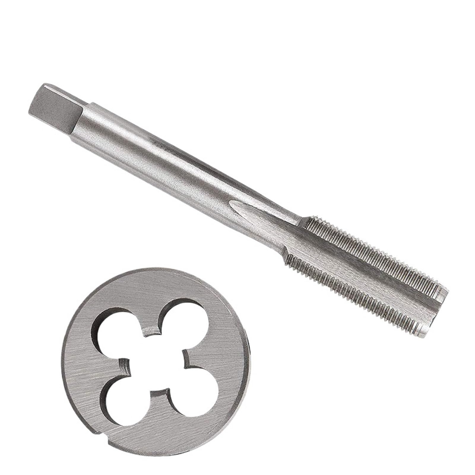 Drillforce 2 Szt. Zestaw Matryc Metrycznych HSS Prawy Gwint Maszynowy Śruba M3/M4/M5/M6/M7/M8/M10/M12/M14/M16/M18/M20/M22/M24 | M18x1.0