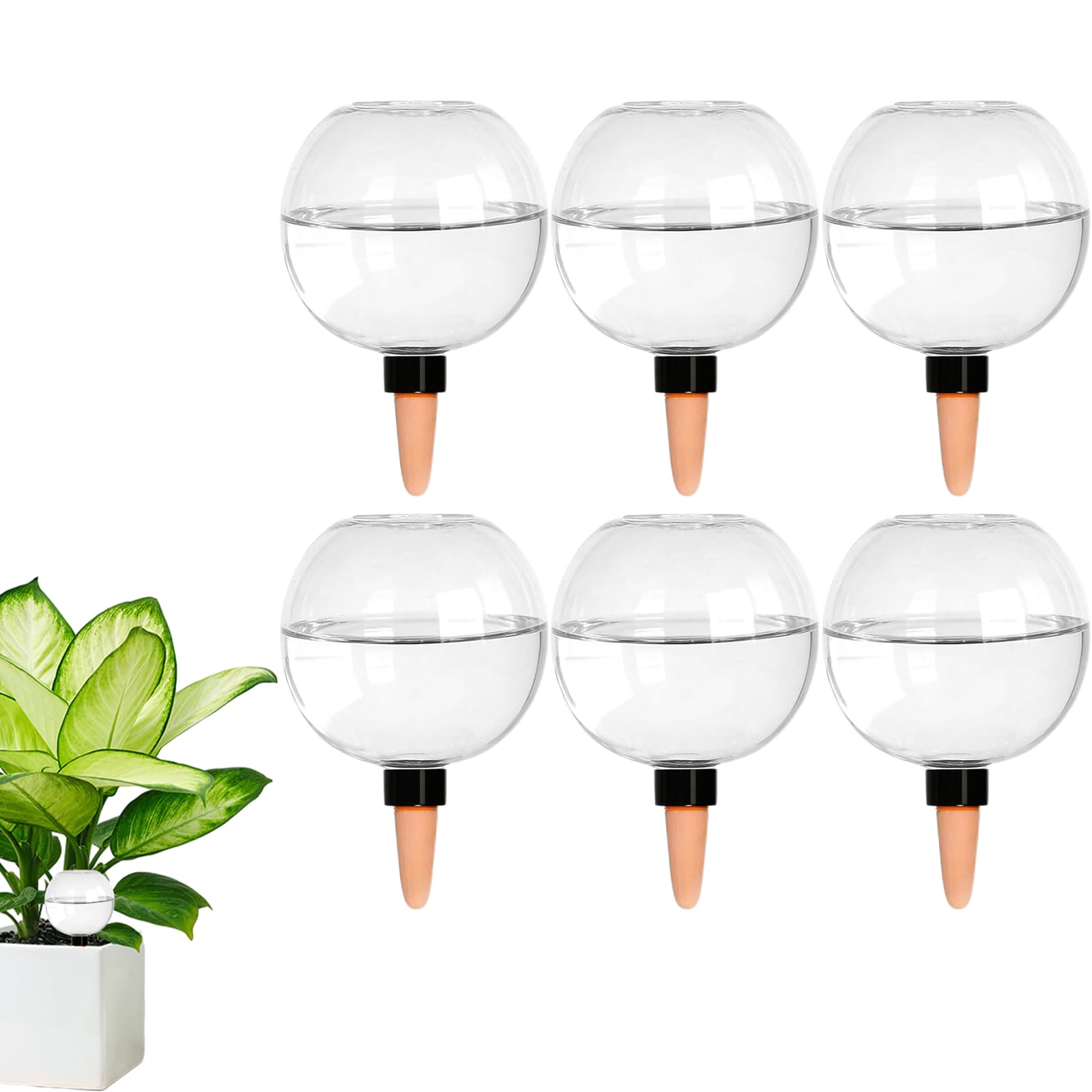 Sfere di irrigazione per piante, 6 pezzi, irrigazione automatica delle piante, 500 ml, sfera di irrigazione automatica, per l'irrigazione automatica di stanze, balconi, piante da giardino