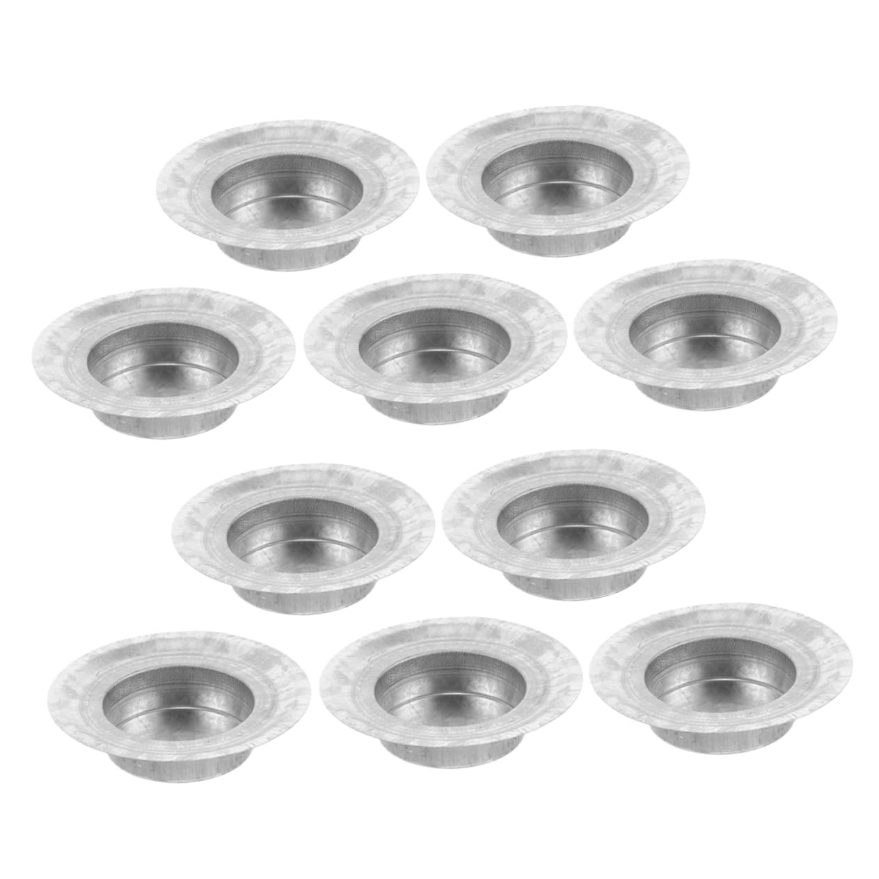 Ciieeo 10Pcs Stainless Steel Insert for Mouth Jar Candle Holders and Stable Design for Candle Display for Decorative Lighting and Candle Making