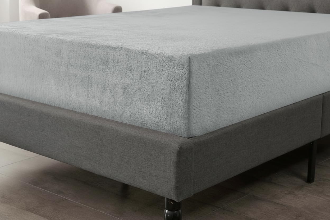 Teddy Fleece Fitted Sheet Double Bed - 30cm Deep Pocket Ultra Soft & Cosy Winter Fleece Sheet for 138x190 Hypoallergenic Easy Care