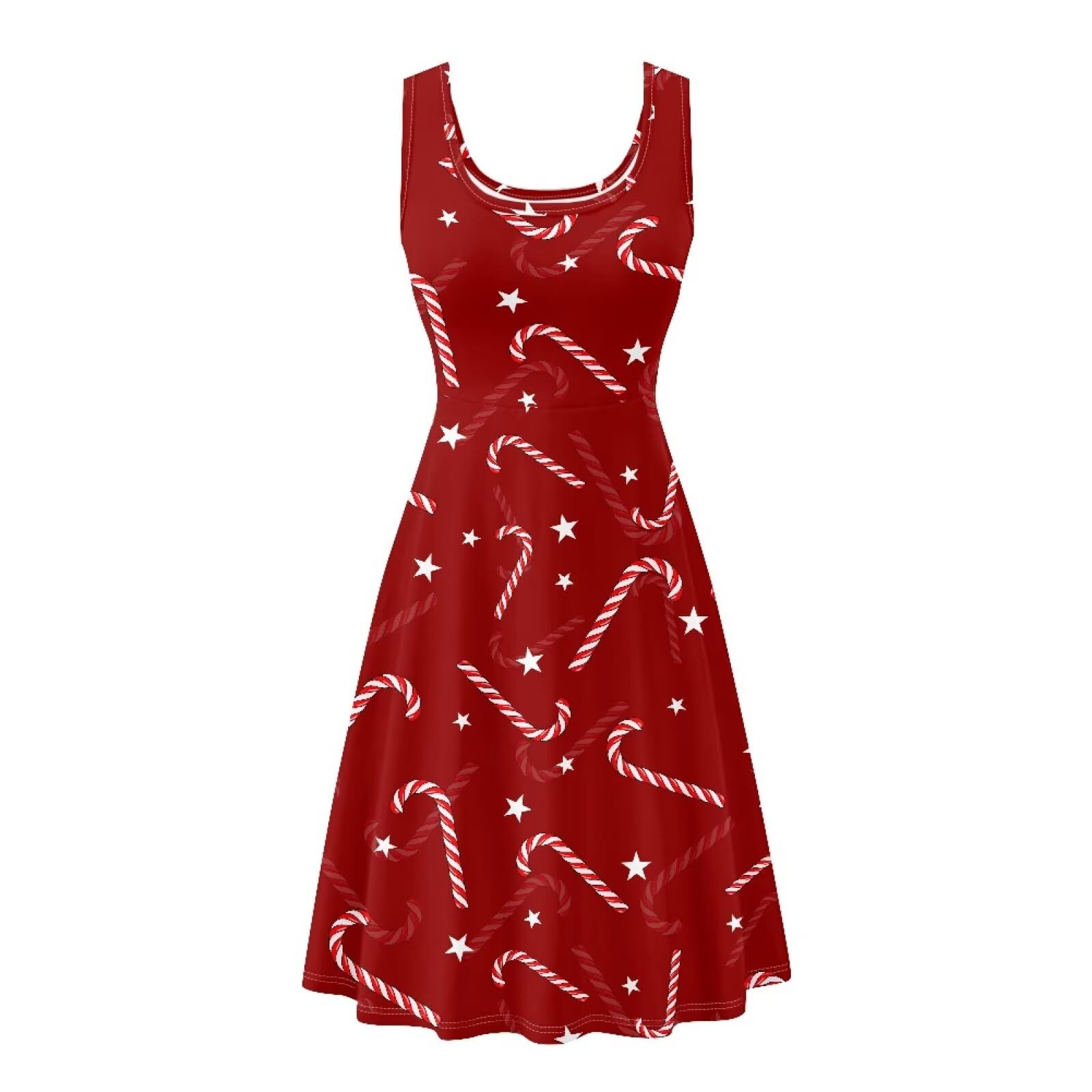 Dreaweet Casual Sleeveless Dresses for Women Girls, Round Neck Tank Dresses with Pockets Summer Sundress Size XS-4XL