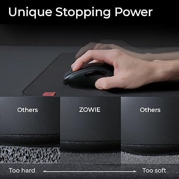 BenQ Zowie G-SR-SE Bi Large Esports Gaming Mouse Pad, Humidity Resistance Color Cloth, Smooth Glide Feeling with Steady Control, Non-Stitched Edges, Uniform high-Density Rubber