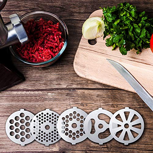 9 Pieces Meat Grinder Blades Meat Grinder Plate Discs Stainless Steel Food Grinder Accessories For Size 5 Stand Mixer And Meat Grinder #TOP6