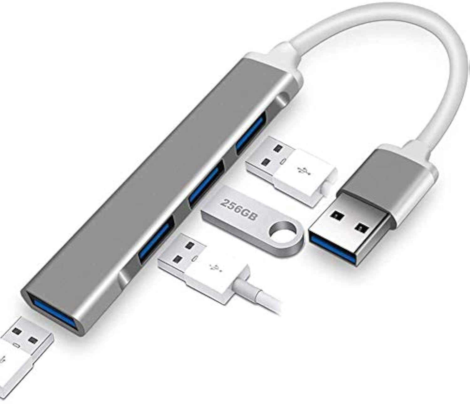 Concentrador Usb C Hdmi 4k Hub USB-C De Aluminio Con HDMI 4K, Lector De Tarjetas SD/TF Y Puertos USB 3.0 - Para MacBook Pro/Air M1 Lector Tarjetas SD USB-C