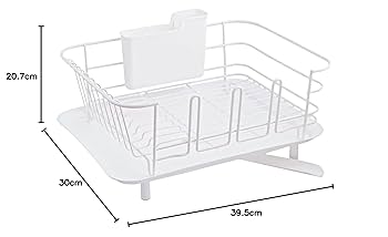Amazon.co.jp: リス 水切りかご ホワイト 39.5×30×20.7cm H&H