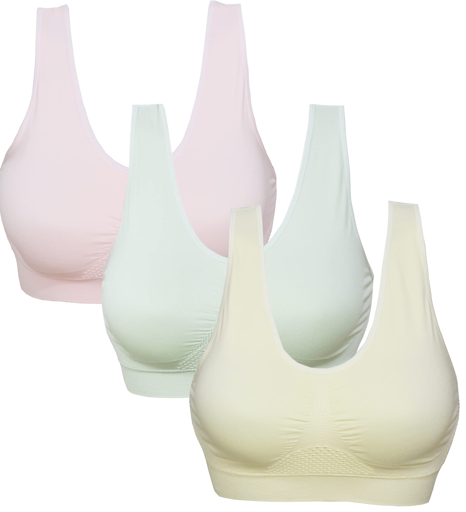 Cabales Women's Comfort Workout Sports Bra Low-Impact Activity Sleep Bras