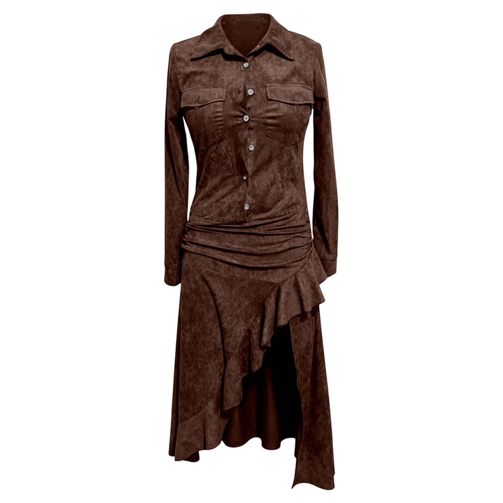 Generisch Abiti eleganti e attillati Abito a maniche lunghe con collo alto, spacco laterale con cerniera anteriore per l'inverno, perfetto per un look casual da sera.