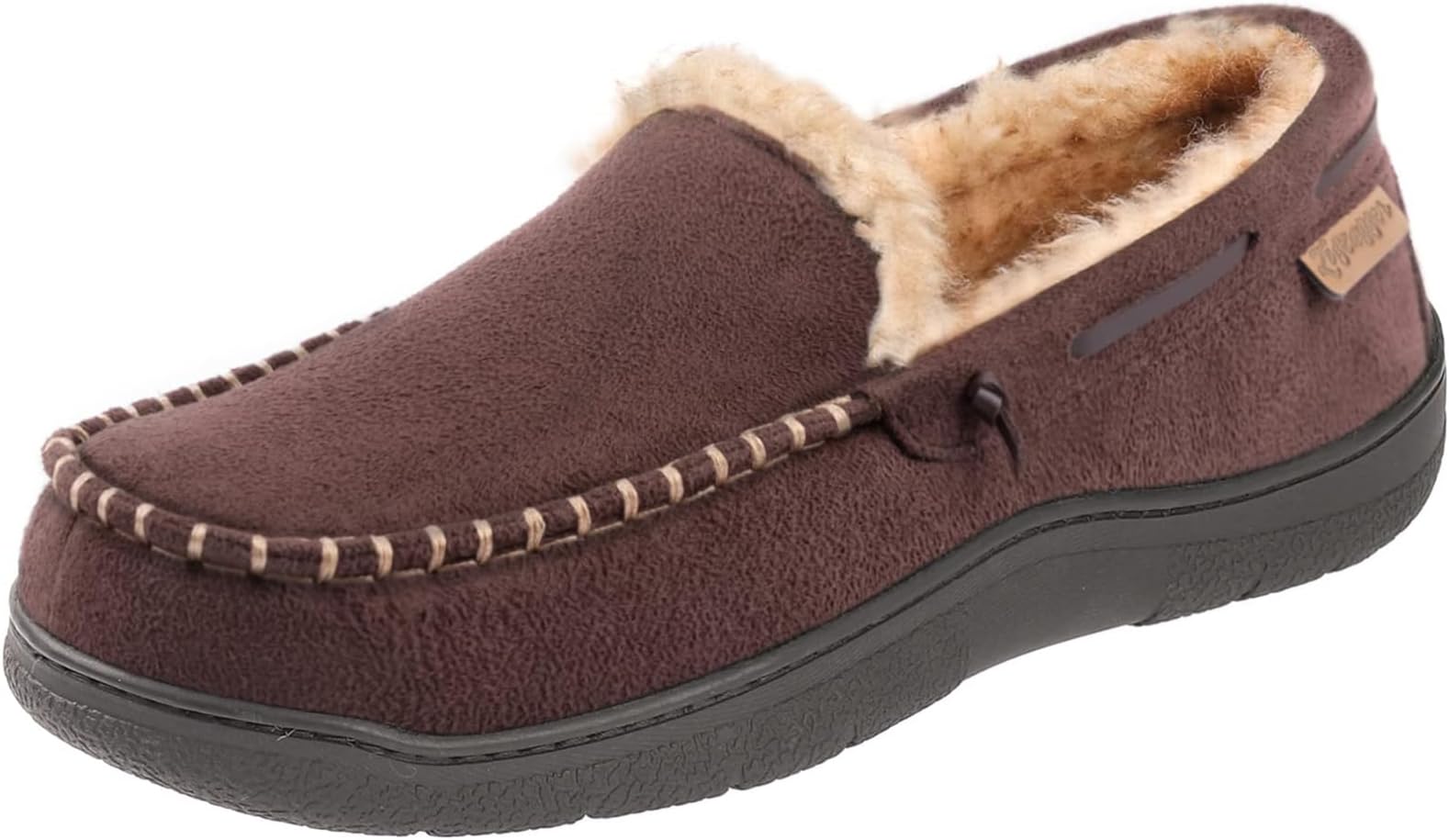 - Men's Moccasin Slippers Memory Foam House Shoes, Indoor and Outdoor Warm Loafer Slippers