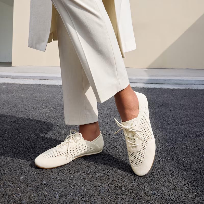 VIVAIA Yara Round-Toe Lace-Up Mesh Sneakers - Lightweight and Breathable Everyday Shoes2