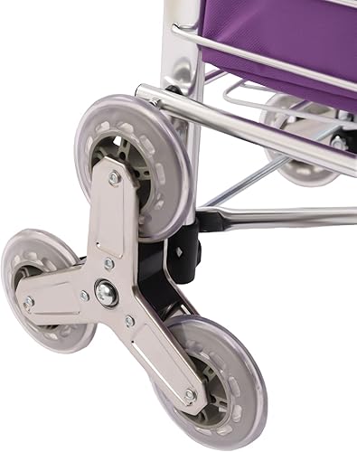 Miniatura 7 de Carrito de compras plegable, gran capacidad, aluminio y acero inoxidable para comestibles, lavandería, garaje