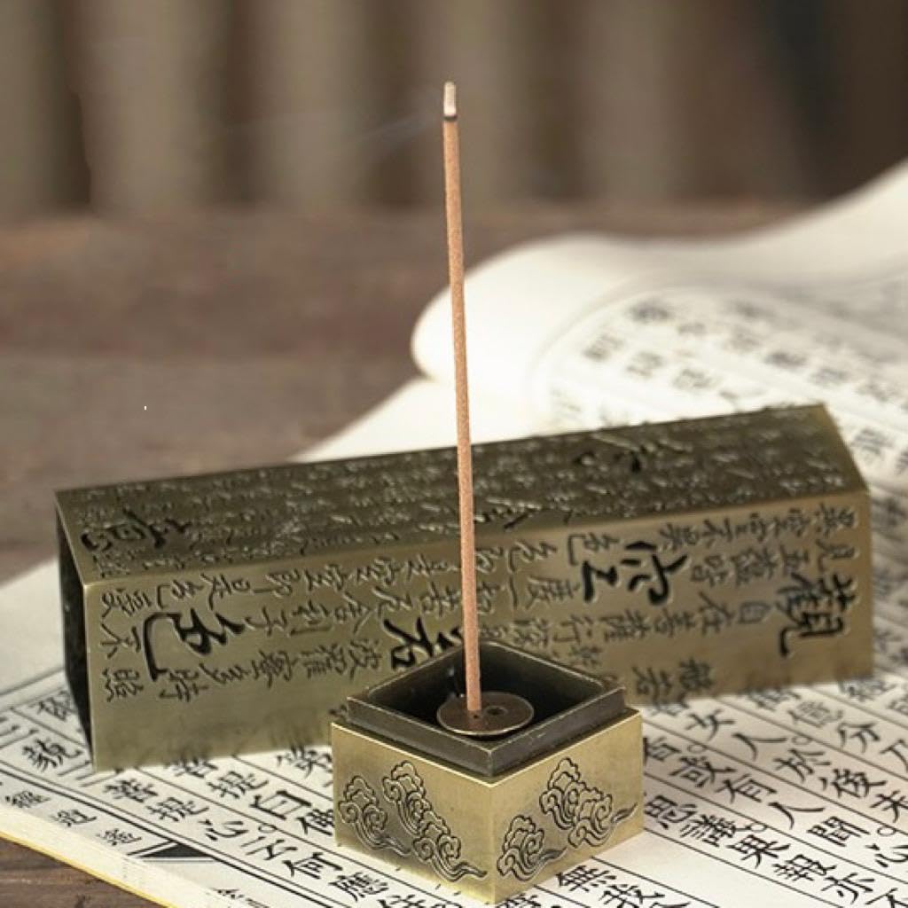 Amazon｜般若心経蓋 透かし お線香立 お香立て スティック 香立 銅製