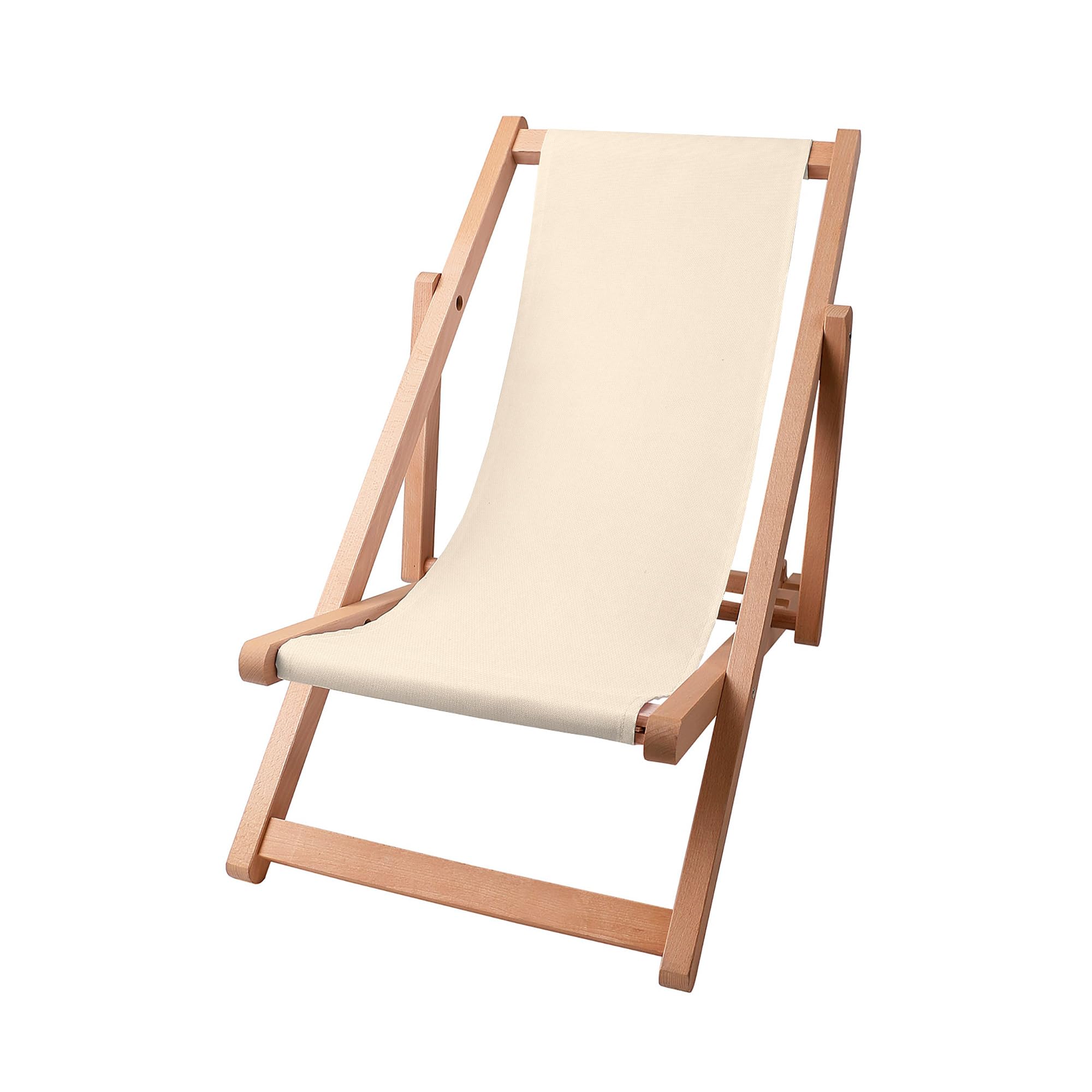 DreamRoots Chaise Longue Enfant en Bois de Hêtre, Chilienne Enfant Pliable, Transat Extérieur Jardin, Plage, Tissu Lavable Polyester 220 g/m², Charge Max 130 kg