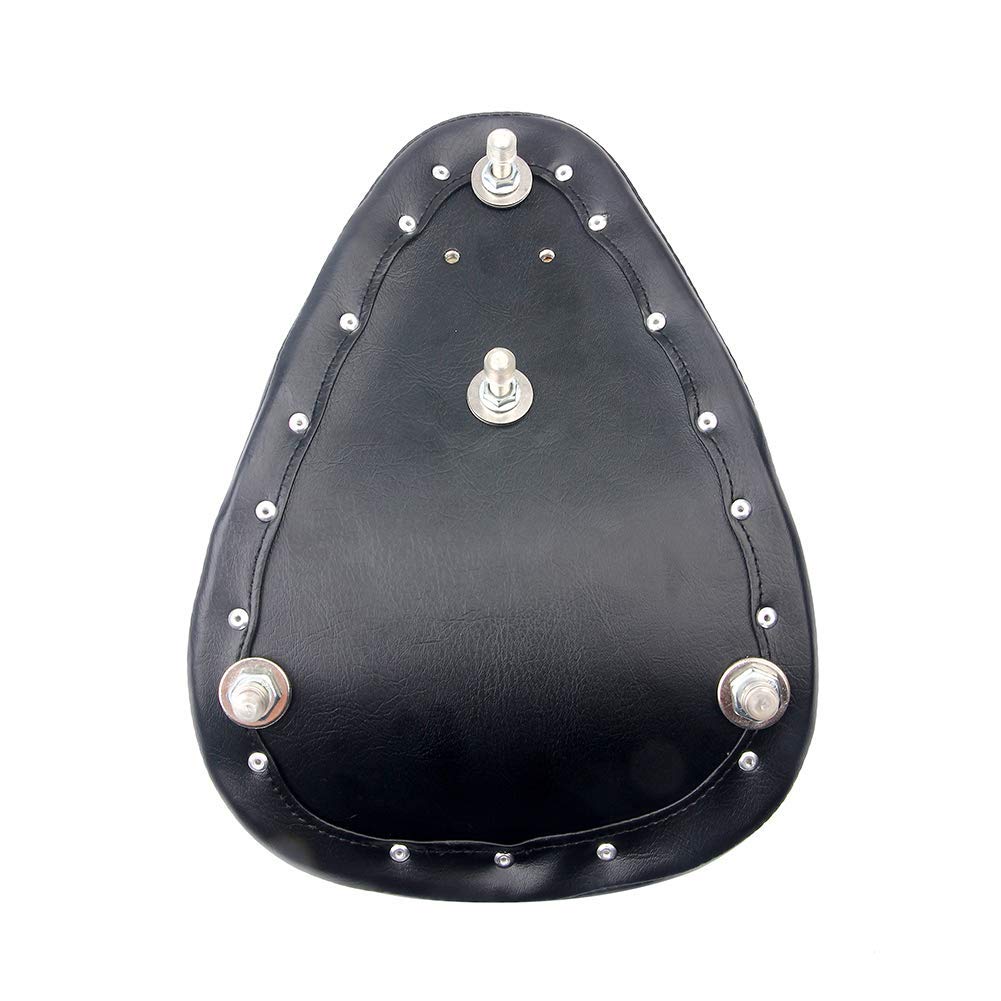 Selle Moto Solo Noir pour Bobber/Sportster/Custom avec Ressorts/Support Kit