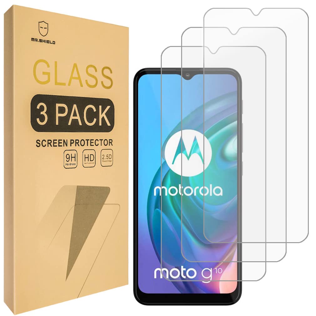 Mr.Shield[3-Pack]- Designed For Motorola MOTO G20 / G10 [Tempered Glass] [Japan Glass with 9H Hardness] Screen Protector Lifetime Replacement
