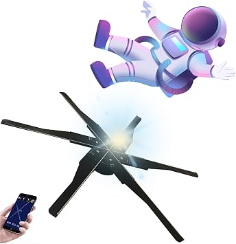 3D Hologram Projector,6 Blades Hologram Fan,Screenless Display,High Definition,for Auto Show,Outdoor Advertising 70CM