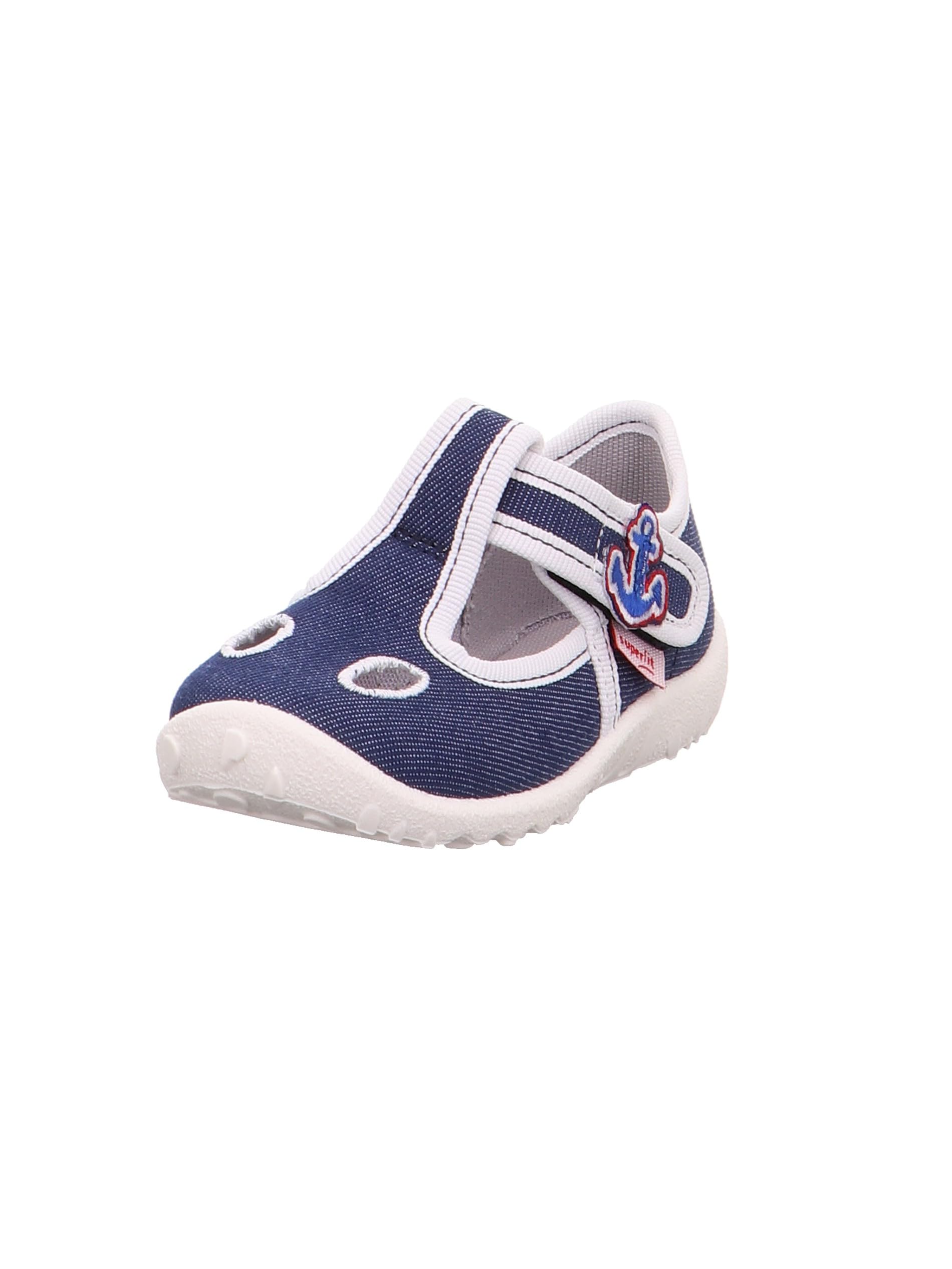 Superfit Boys’ Spotty Low-Top Slippers, Blue (Blue 80), 4.5 UK