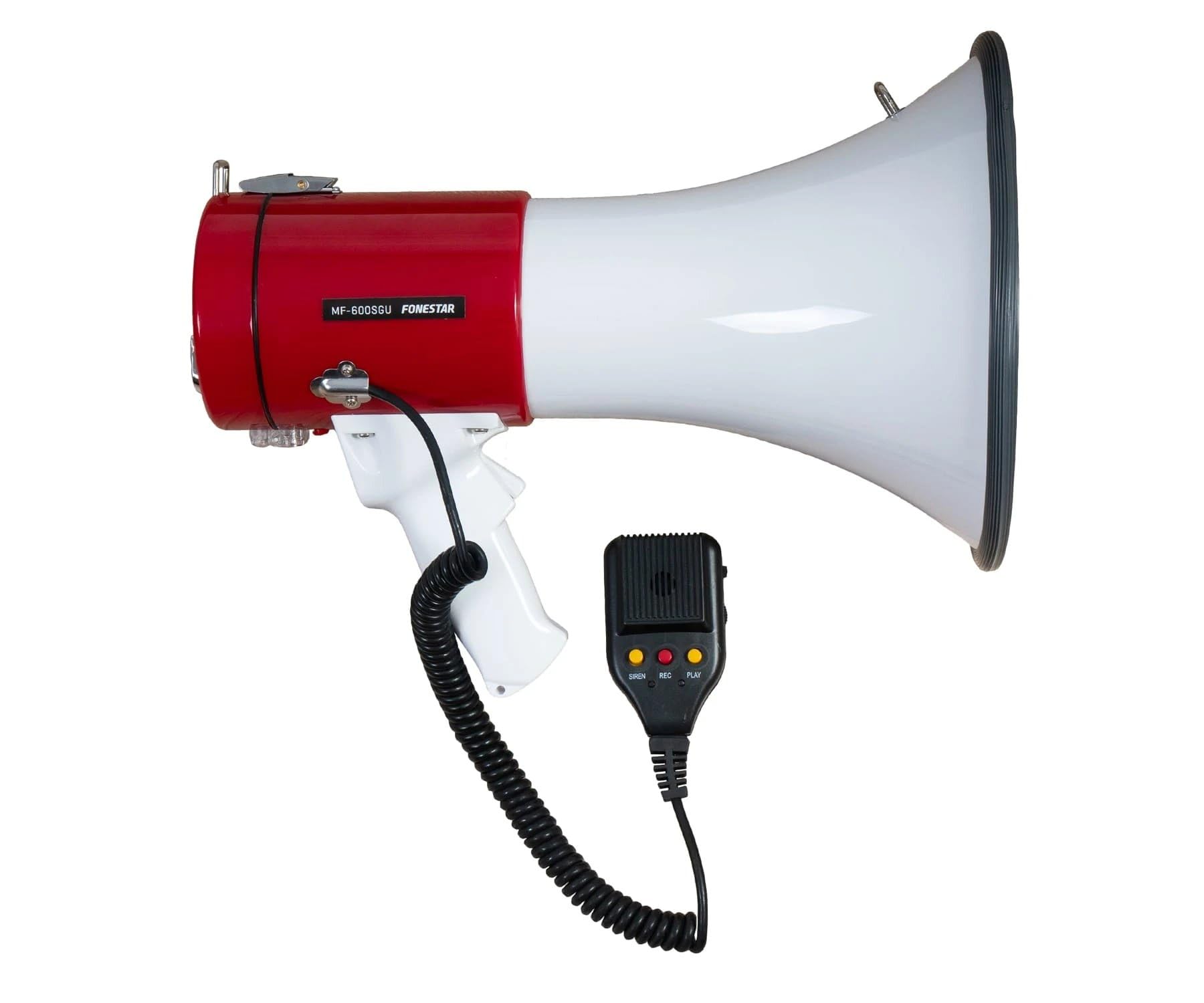 Fonestar MF-600SGU Megáfono 25W Sirena USB Grabadora Blanco y Rojo