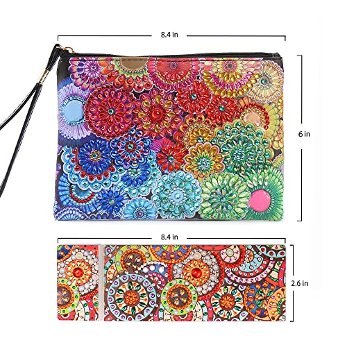 Qids 5D Diy Diamond Painting Clutch Pu Leather Craft Handmade Wallet And Diamond Storage Stationery Box With Dots Jewelry Box With Painting Rhinestone Sticker Set, (Q0022) #TOP1