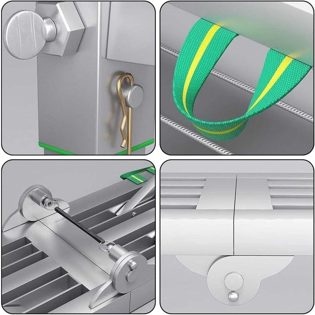 Plataforma de Trabajo Ajustable con trampilla, andamio, Escalera, Taburete y Banco, con Capacidad de Carga de 400 kg y Altura Ajustable para el hogar, la Oficina, el Taller y el Garaje. 0012