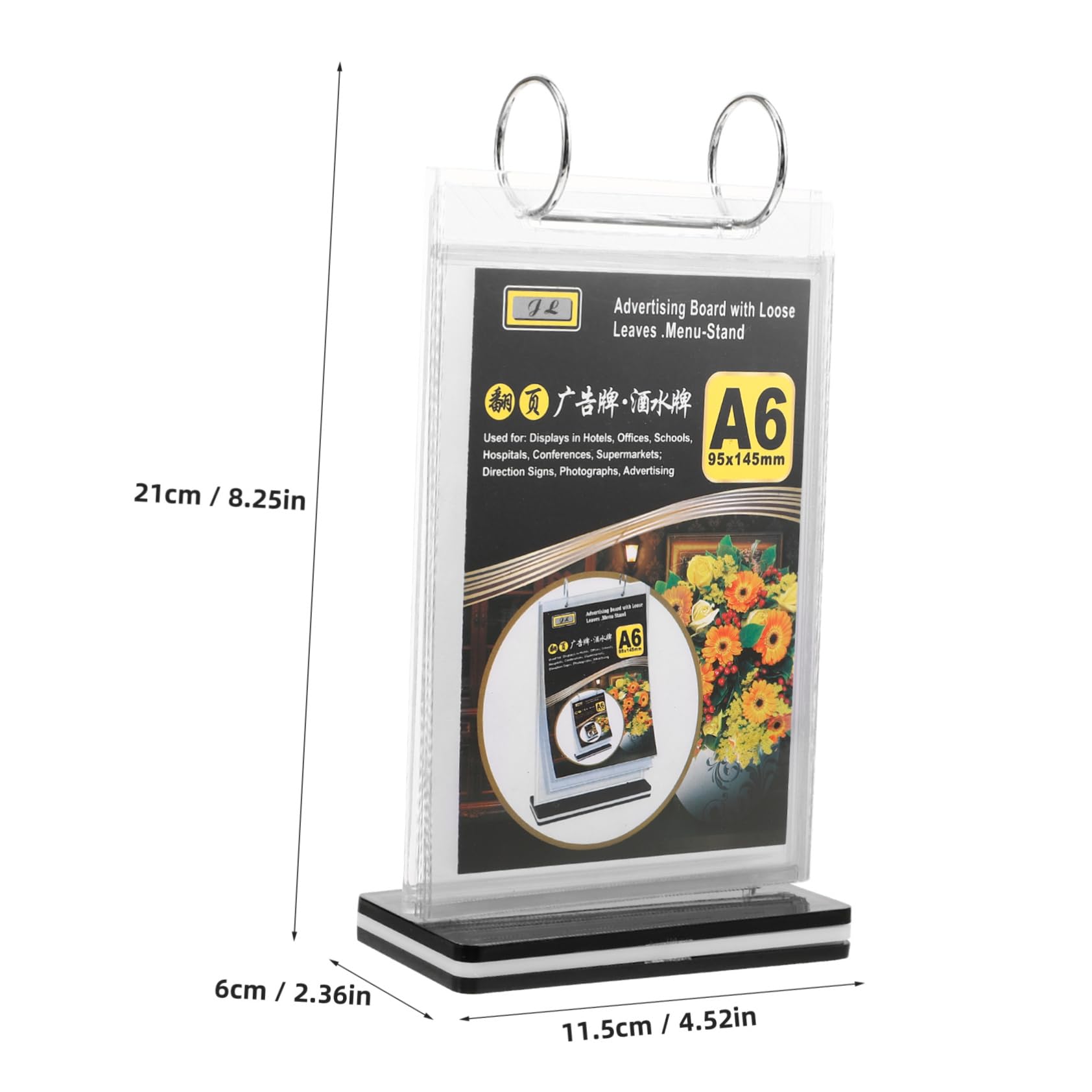 Sewroro 9piezas Soporte De Menú Vertical Para Mesa Exhibidor De Carteles Con Base Estable Soporte De Señalización Para Restaurantes y Tiendas