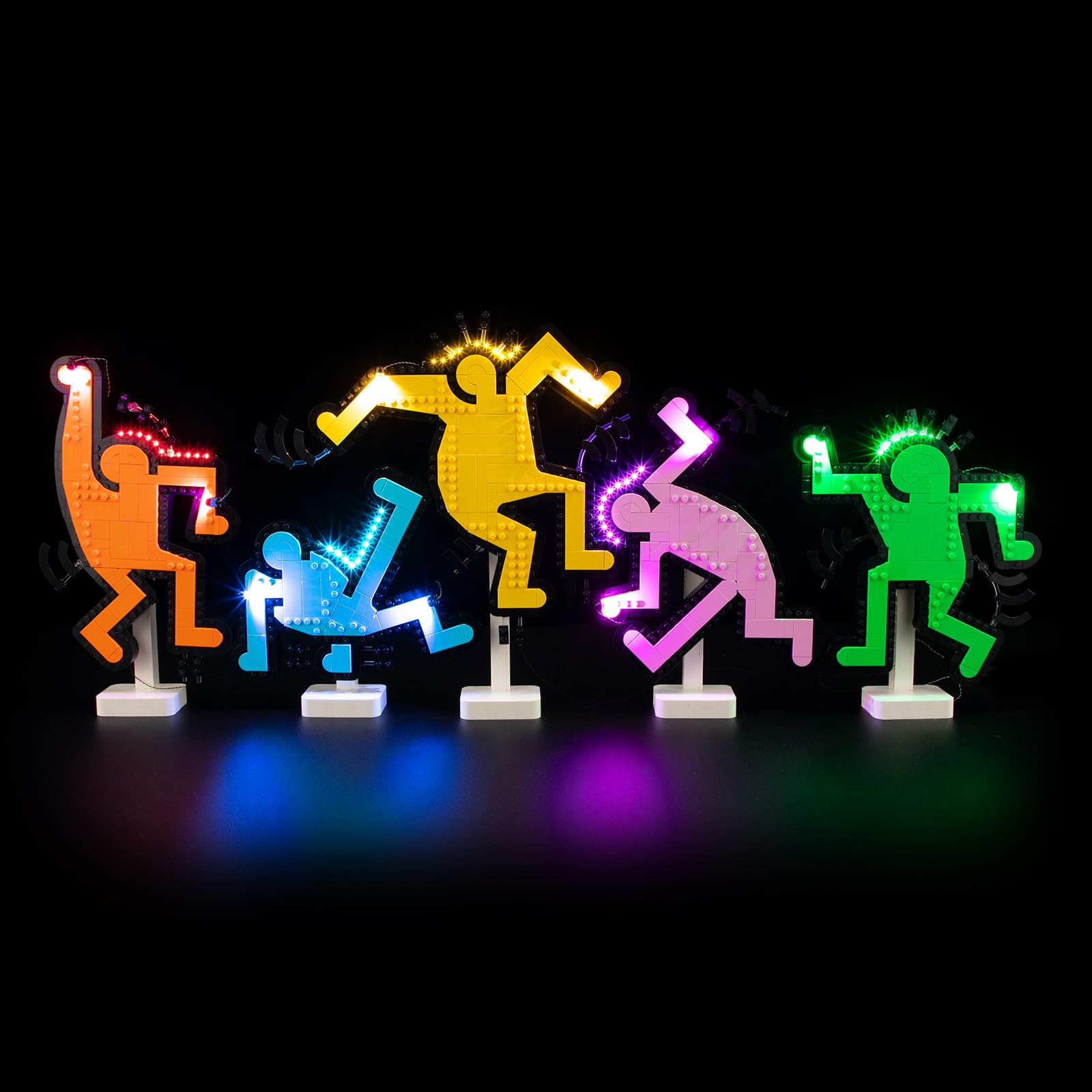 BRIKSMAX 2.0 Light Kit for Lego Keith Haring Dancing Figures -Innovative Led Lighting Compatible with Lego Art 31216 - Not Included Lego Set